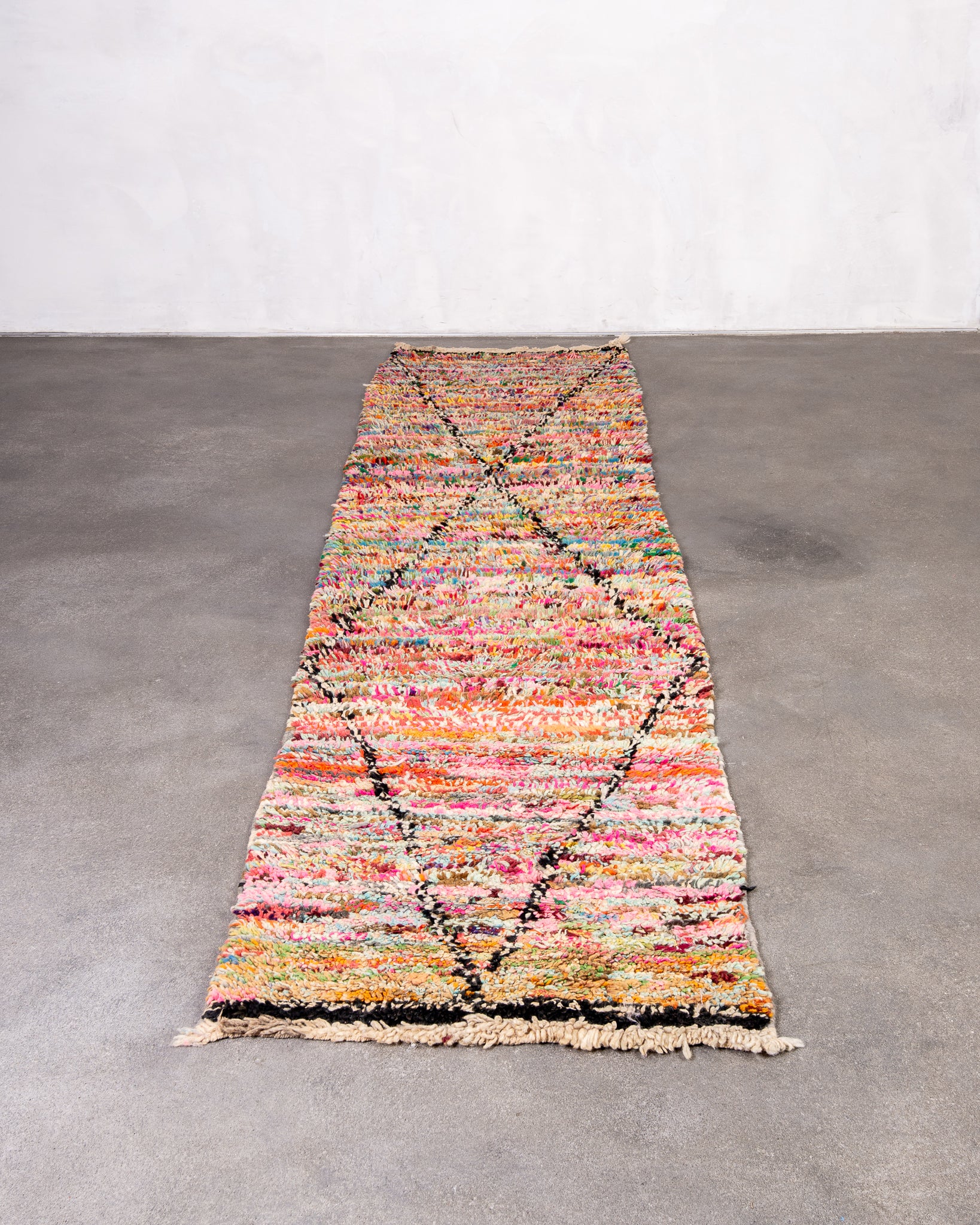 Modern designer handcrafted Berber rug from morocco Boujad with beautiful colors and patterns